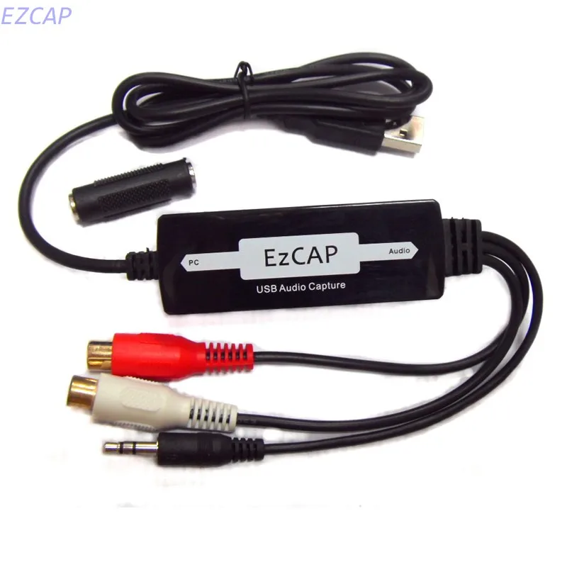 Аудио карта захвата usb2.0 3 5 мм RCA RL к USB аудио Захват для windows7 8 10 MAC os бесплатная