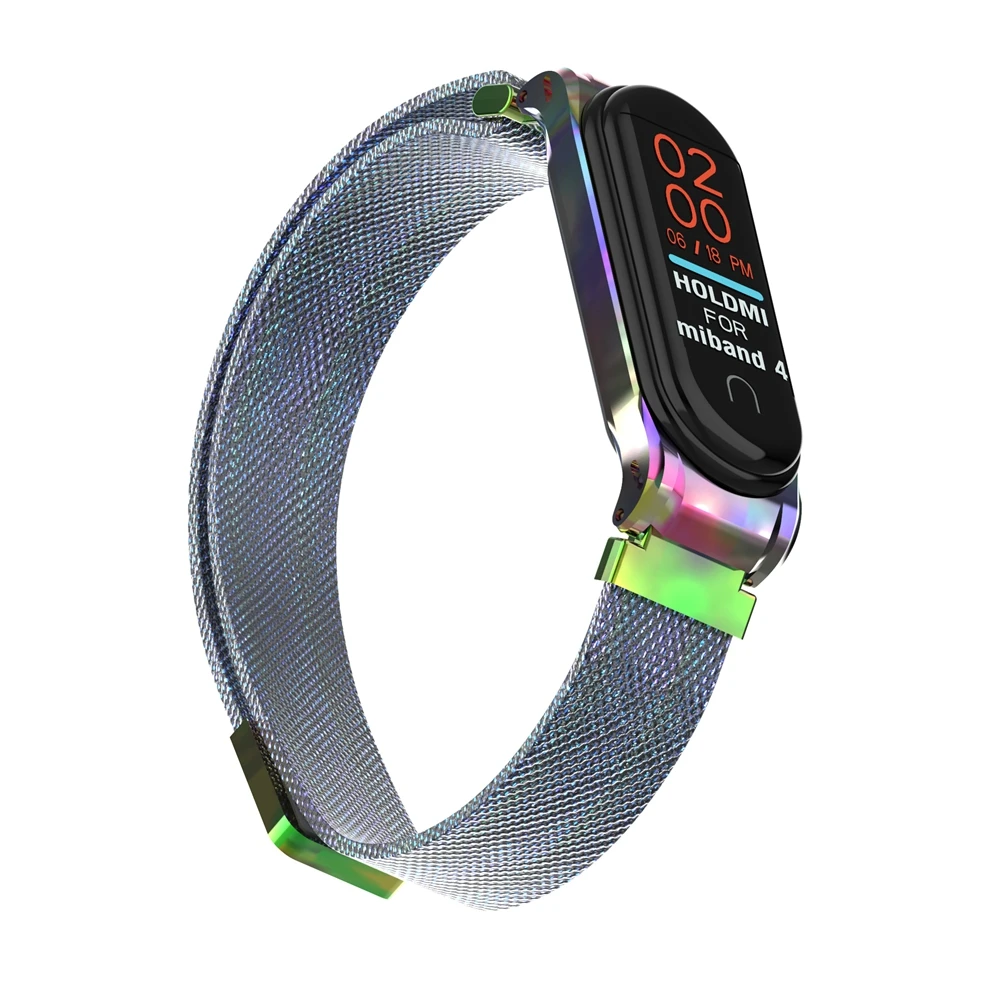 Для mi band 4 3 ремешок металлический магнитный браслет для Xiaomi mi band 4 умный браслет Сменные аксессуары для Xiao mi band 4