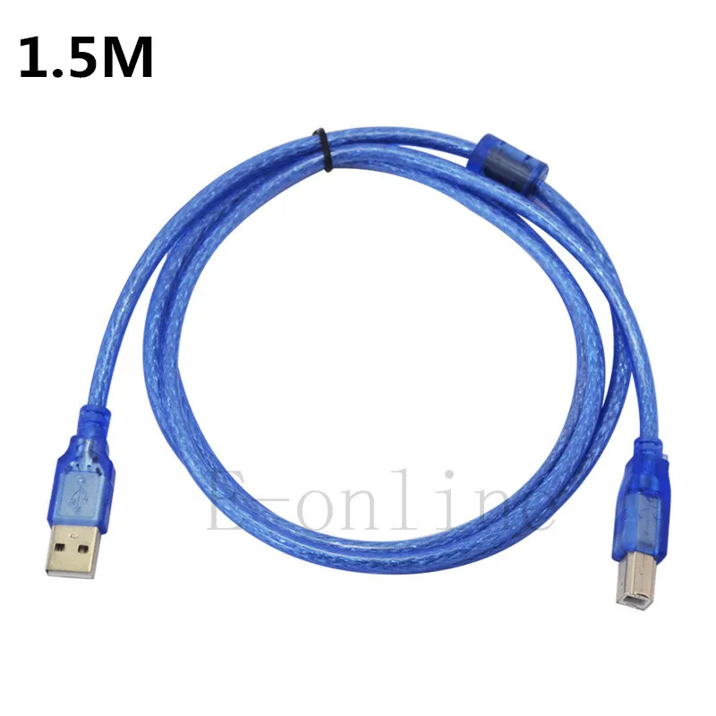 USB 2 0 Удлинительный кабель для печати 3 м 1 5 фута футов медный прозрачный синий