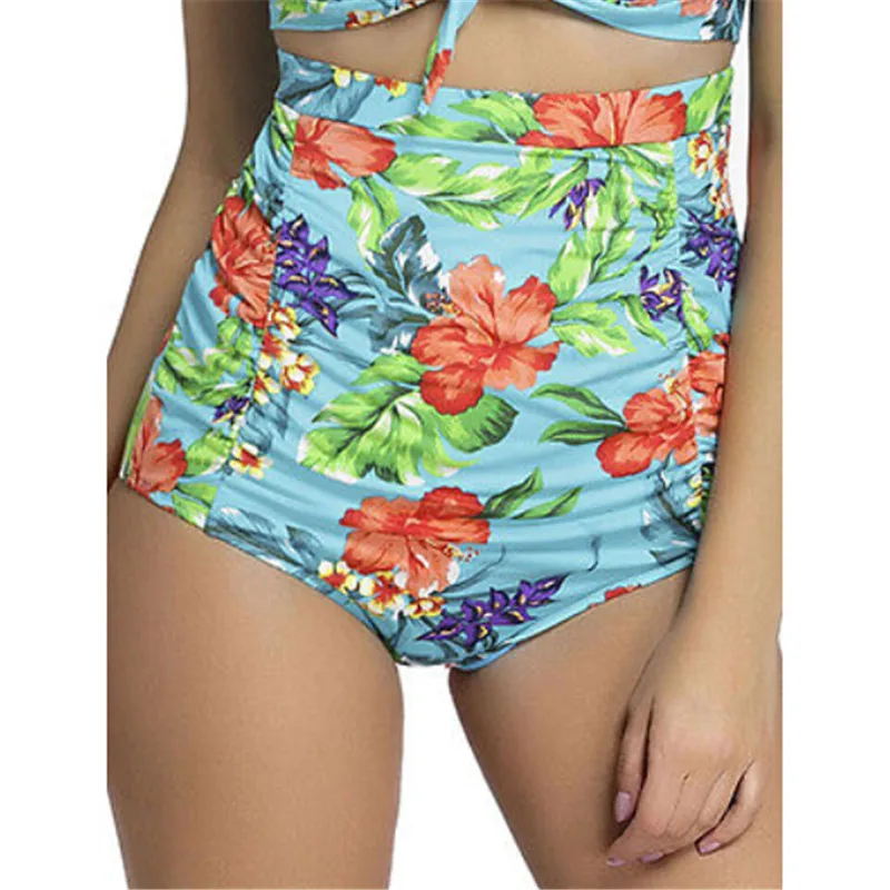 2017 женские плавки бикини с высокой талией принтом для плавания бразильские