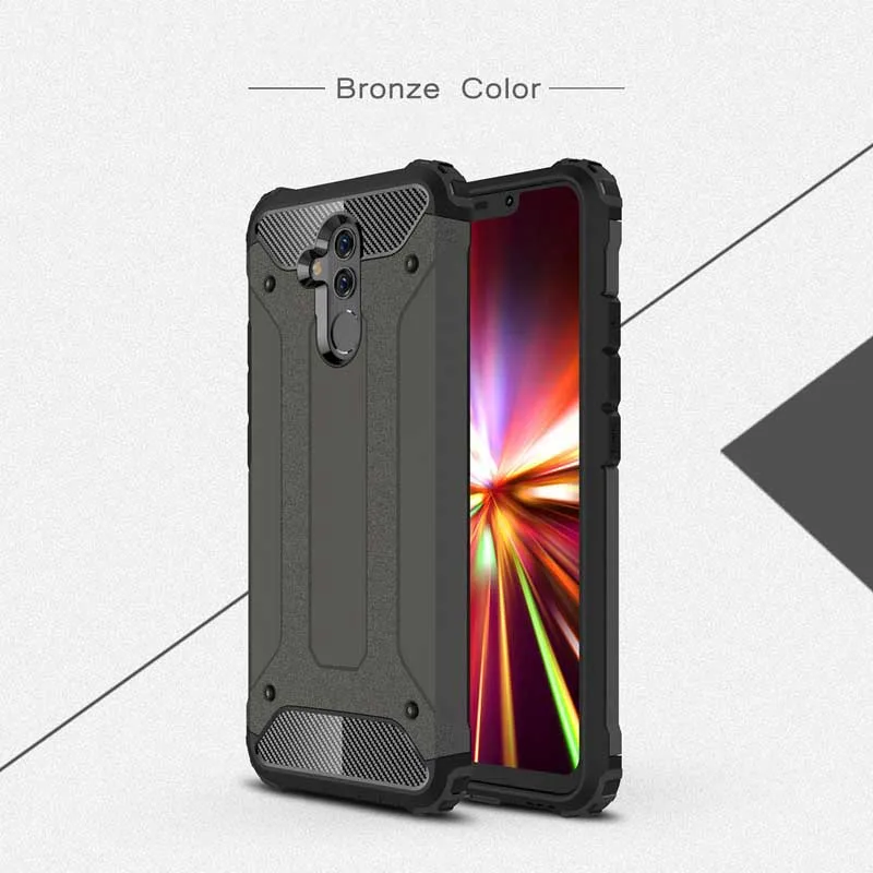 Bronze Бронированный ударопрочный чехол для huawei P30 P20 Pro mate 20 Lite 20X2019 Гибридный PC TPU чехол для телефона Coque - Цвет: Bronze