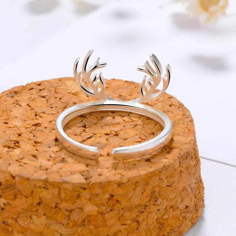 Богемные винтажные серебряные кольца с оленем для женщин бижутерия подарок