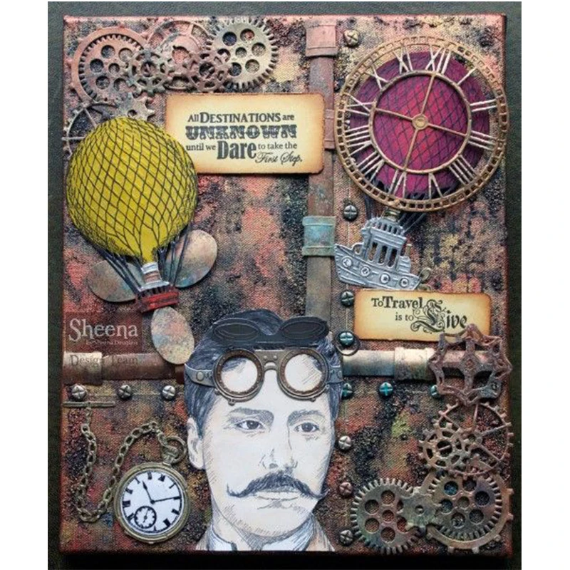 Вентилятор лезвия очки металлические режущие штампы трафареты для DIY