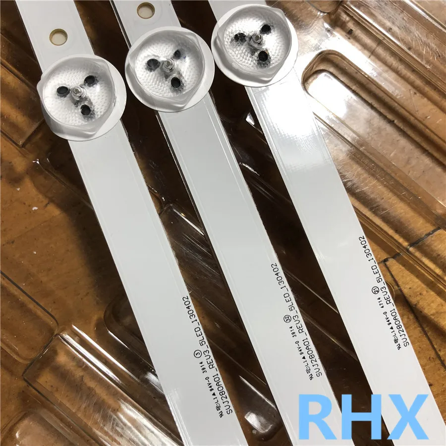 3 шт. x 28 дюймов светодиодная подсветка для Proline Bravis 28C2000B 28''TV L2830HD SVJ280A01 REV3 5LED 130402