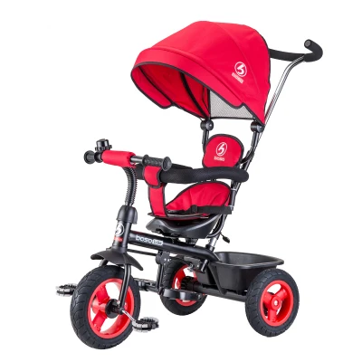 red BOSO Trike Детский трехколесный велосипед с резиновыми колесами трехколесный велосипед детская коляска - Цвет: red