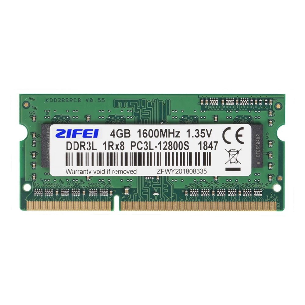 ZIFEI DDR3L 8 ГБ 4 ГБ 1600 1333 МГц 1,35 в ноутбук sdram so dimm оперативная память