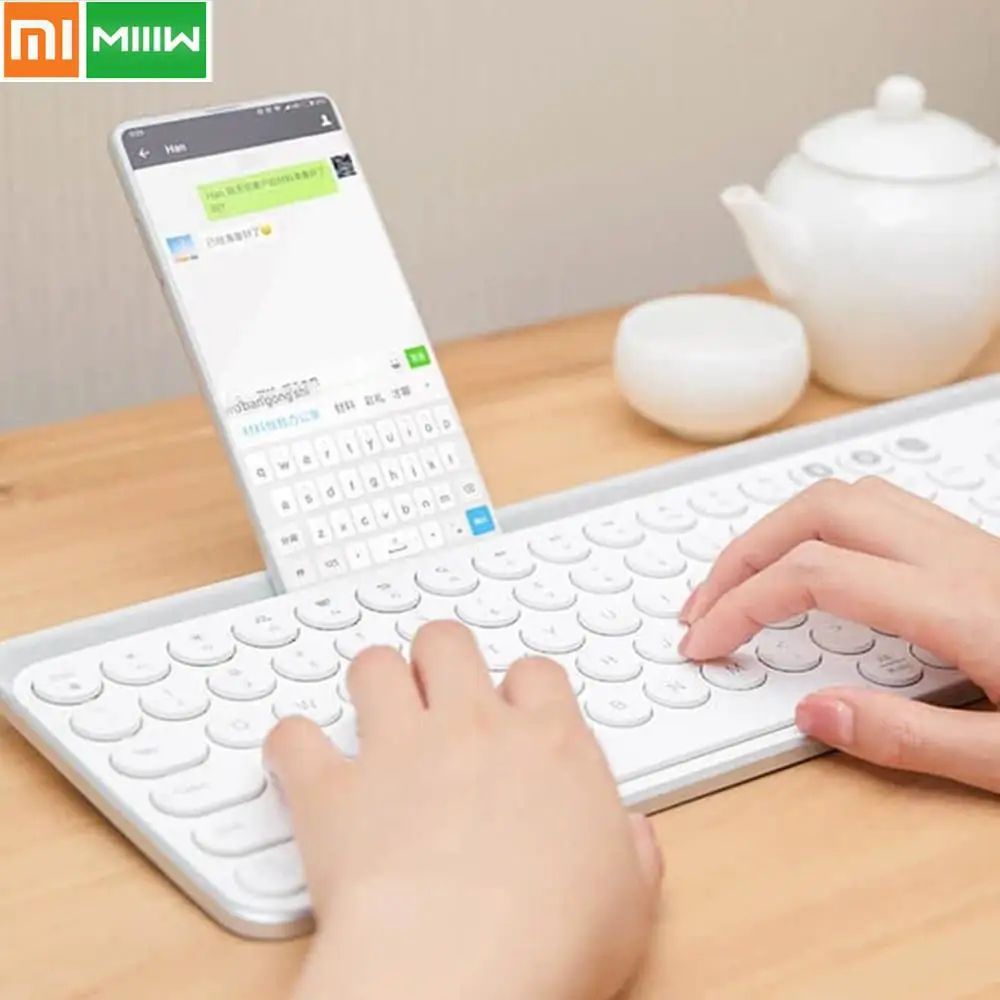 Оригинальная Двухрежимная клавиатура Xiaomi Miiiw с Bluetooth переключение в один клик 104