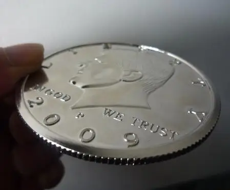 3 дюйма с двумя стрелами волшебное полотенце-Монета полдоллара волшебную уловку