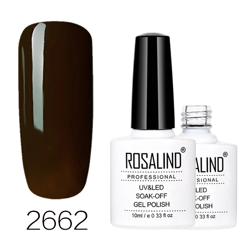 RD2662 Гель ROSALIND, 1 S, кофейный цвет, серия, Гель-лак для ногтей, высокое качество, 10 мл, дизайн ногтей, замачиваемый, УФ Полупостоянный Гель-лак - Цвет: RD2662