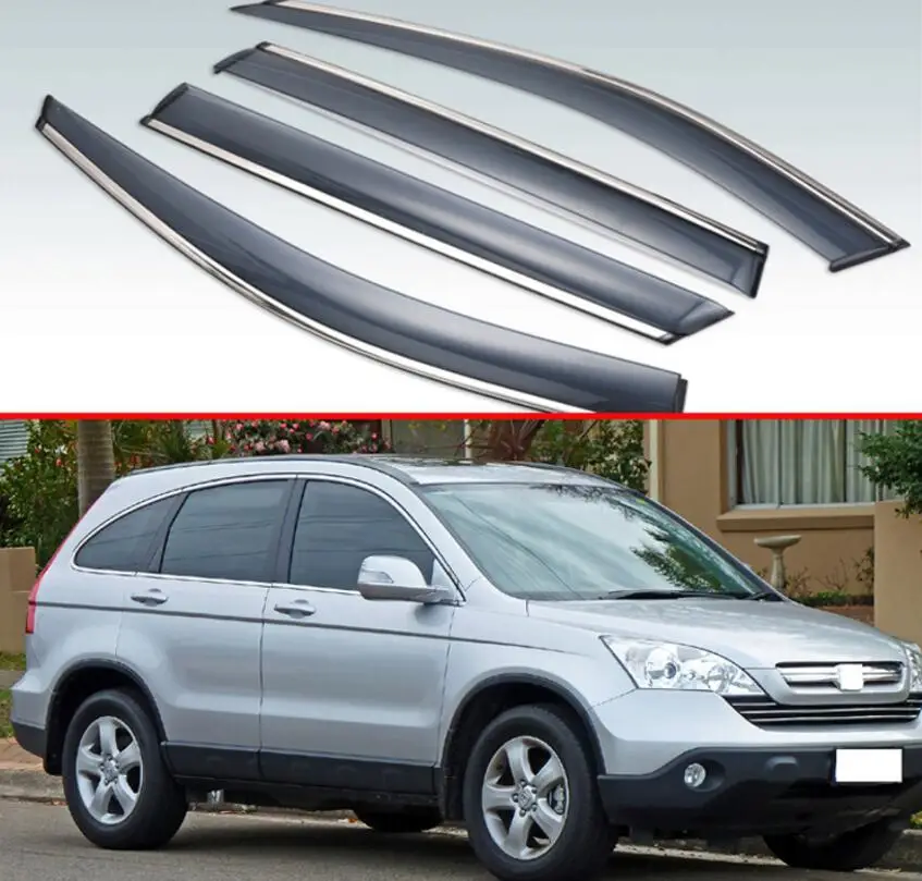 Для Honda CRV CR-V 2007 2008 2009 2010 2011 пластик Наружный козырек вентиляционные Шторы окно Защита от солнца и дождя дефлектор