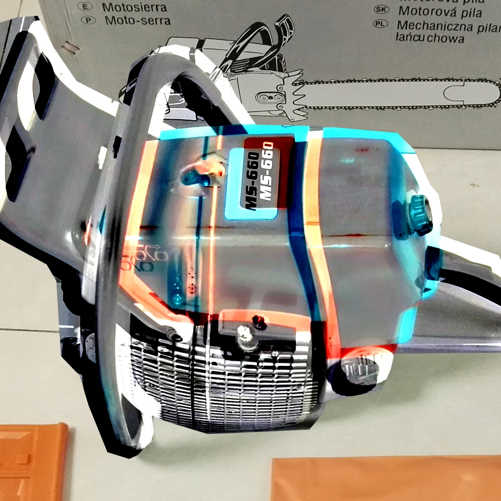 MS066 660 цепная пила с 30-дюймовым направляющим стержнем из сплава и цепью пилы