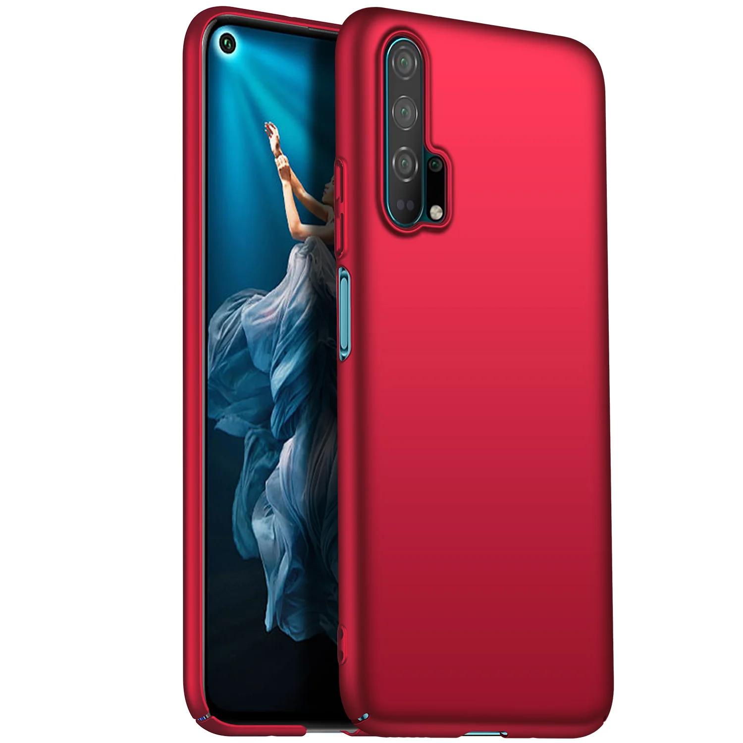Smooth red Для huawei honor 20 Pro Чехол роскошный высококачественный Жесткий ПК Тонкий матовый защитный чехол на заднюю панель для huawei honor 20 20pro honor 20 - Цвет: Smooth red