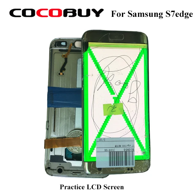 Учебный ЖК экран в сборе для Samsung S7edge работы с рамкой и разделением стекла