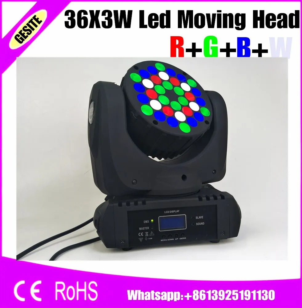 6 шт./лот недорогой светодиодный луч с движущейся головкой 36x3 Вт Вт|beam moving head