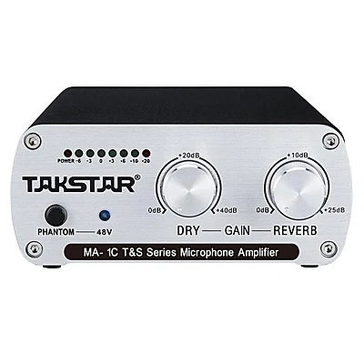 Takstar светодиодный Усилитель для микрофона с фантомным питанием 48 В настраиваемый