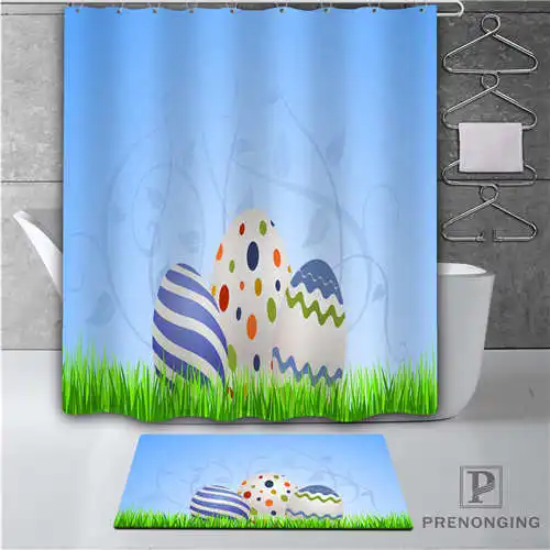Изготовленный На Заказ puppy_eggs_bag_easter(1) водонепроницаемый душевой занавес дверной коврик домашняя Ванна Ткань полиэстер для ванной разные размеры#18-10-18-(3 - Цвет: Shower Curtain