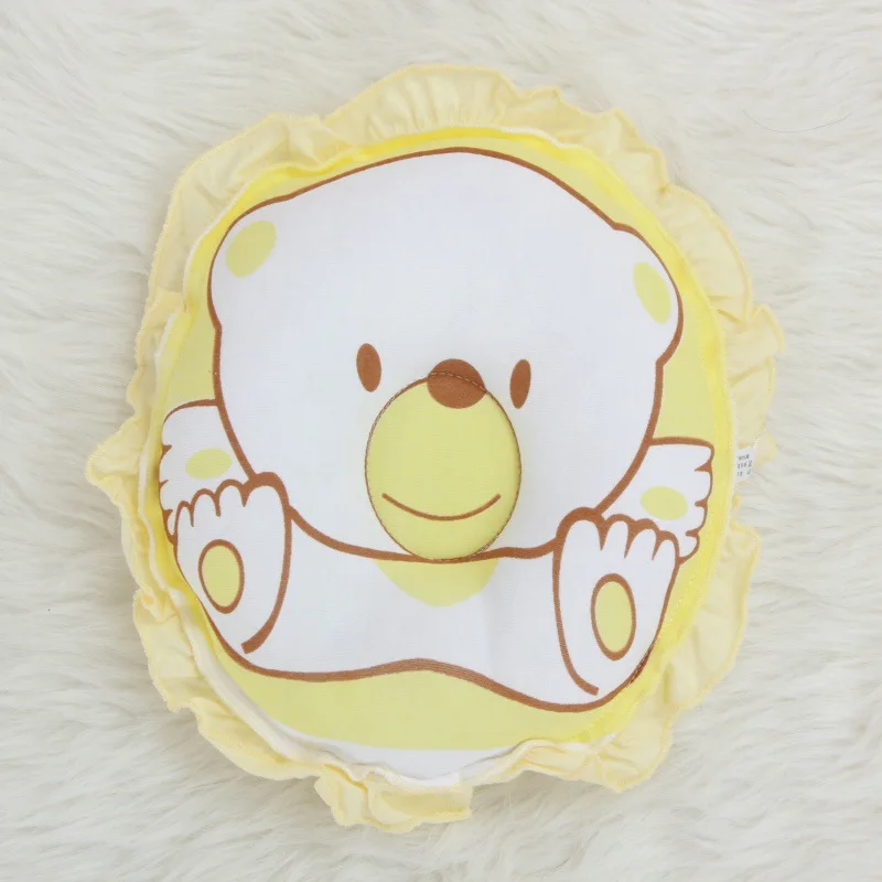 Мягкая детская подушка из 100% хлопка с милым рисунком овальной формы для