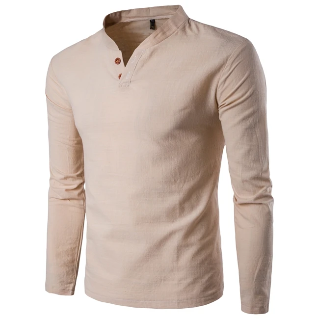 5XL Men's shirt 2022 Original China wind cotton long-sleeved linen collar two buckle retro loose | Мужская одежда