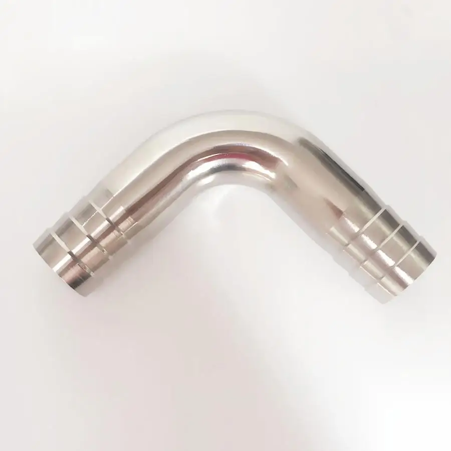 

51mm 2" Hose Barb SUS 304 Stainless Steel Sanitary 90 Degree Elbow Pipe Fitting Home Brew Beer Wine