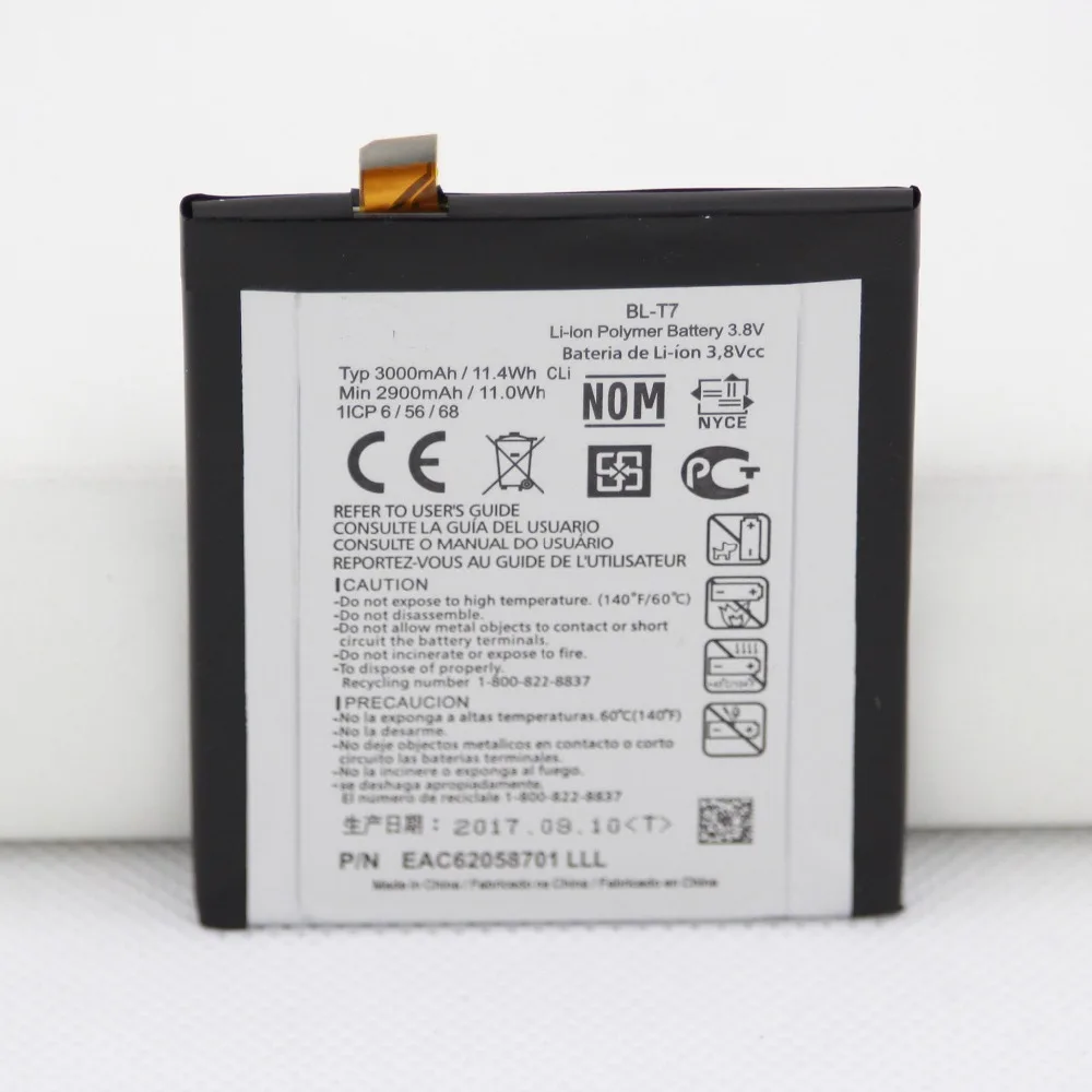 10 шт./лот ISUNOO 3000 мА/ч BL T7 Мобильный телефон Аккумулятор для LG G2 LS980 VS980 D800 D801 D802 BLT7