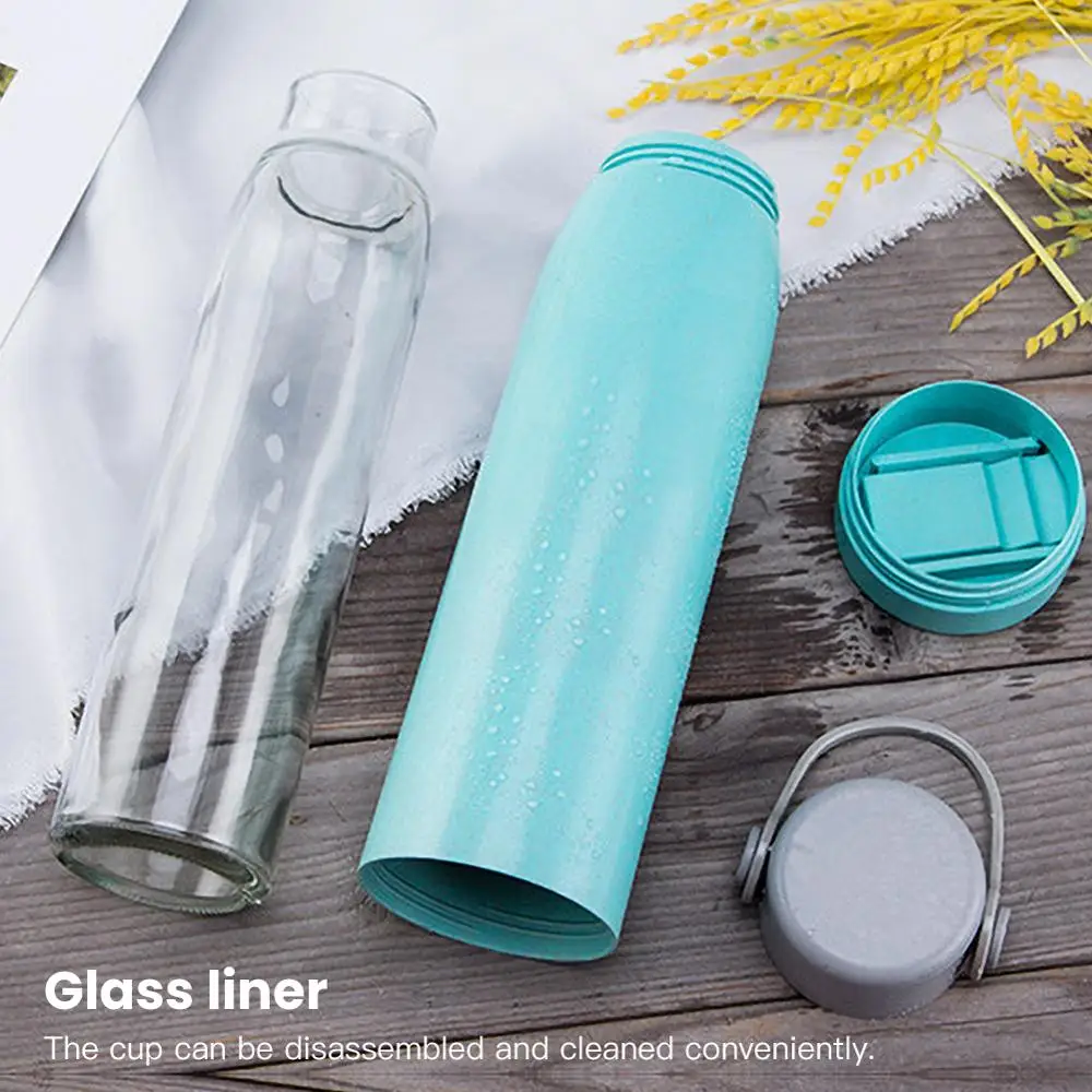 New Straw Shell Glass Cup Environmentally Friendly Non-toxic Self-degrading Comes With Mobile Phone Holder | Дом и сад