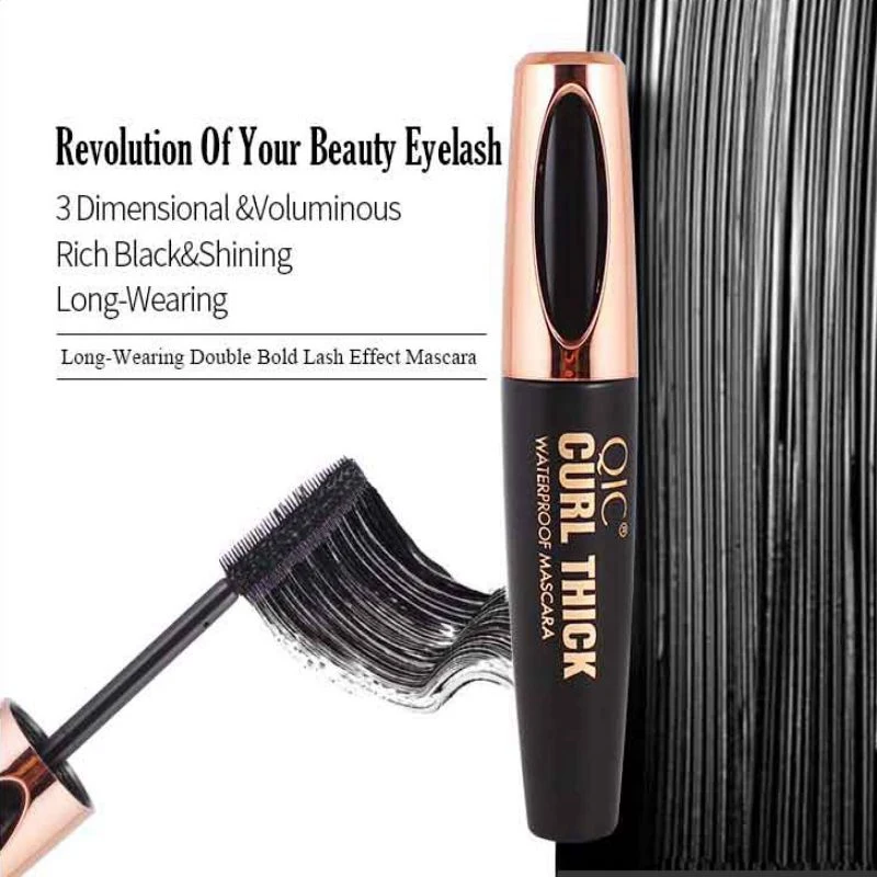 Тушь для ресниц 4d с шелковым волокном тушь длинной завивкой макияжа черная