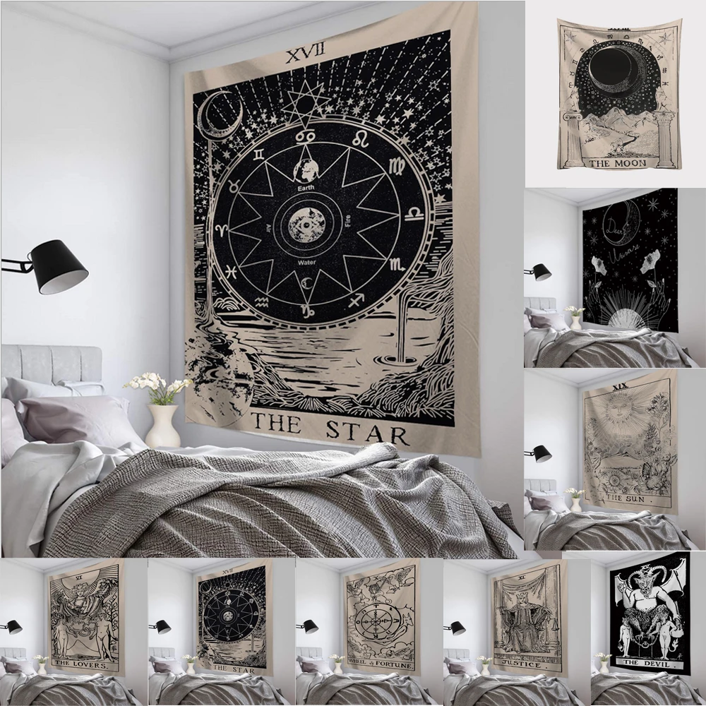 Новые карты Таро гобелен настенный светильник Астрология divination покрывало пляжный коврик художественный Декор Бросок Настенный декор