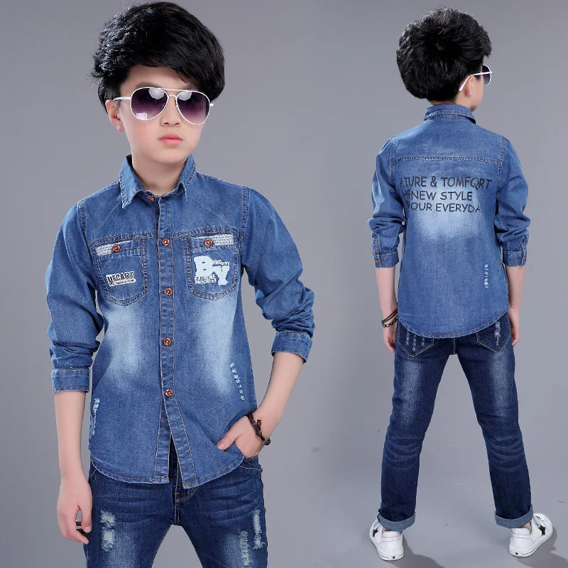 

2019 Spring fashion Boys Jacket denim jackets for boy outerwear coat child boy casual clothes denim coats boys jeans jacket