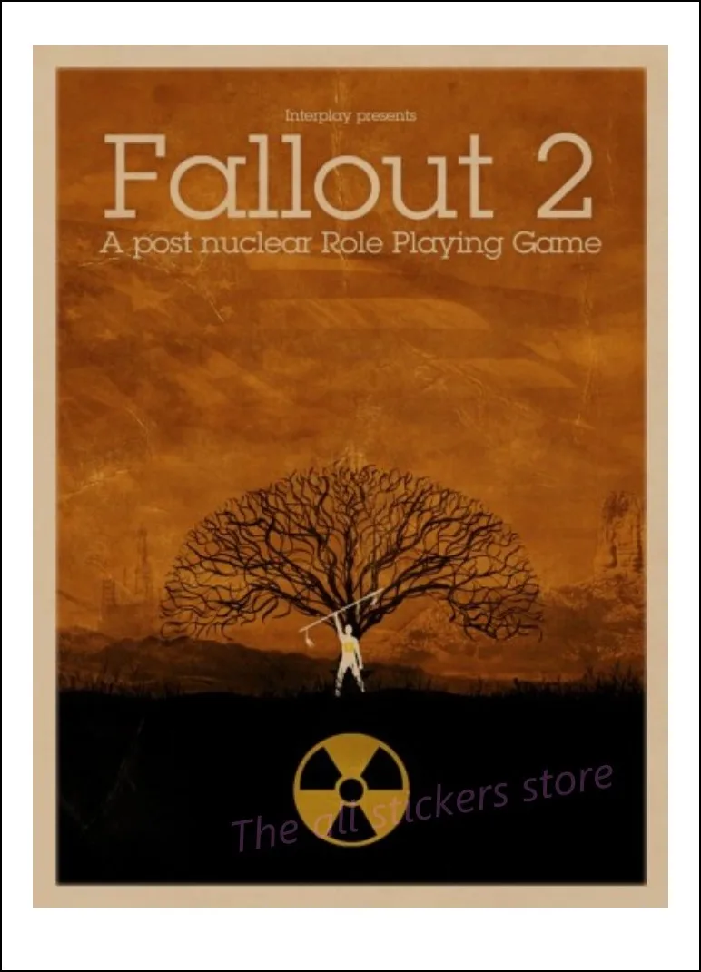 Fallout 3 4 игровой плакат серия Fallout игра Ретро плакат, крафт-бумага для бара кафе домашний декор Настенная роспись/2030