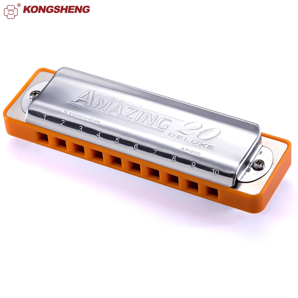KONGSHENG Diatonic Professional Amazing 20 Deluxe Губная гармошка 10 отверстий блюз арфа рот органный