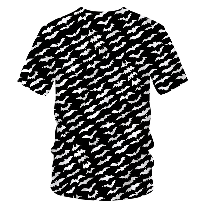 OGKB 3D печать кучу летучих мышей Смешные животные Мужская футболка с v-образным