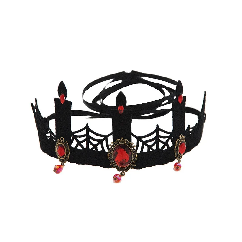 Корона паутины на Хэллоуин Готическая ветра королева головной убор Танцевальная
