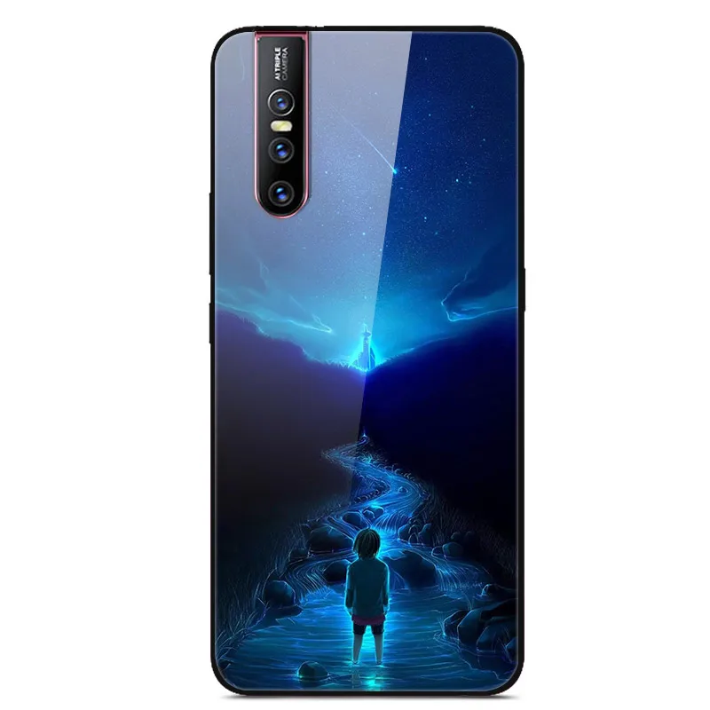 05 Чехол для VIVO V15 Pro, чехол VIVOV15 Pro из закаленного стекла с изображением планеты космос, стеклянный чехол на заднюю панель для VIVO V15 Pro V15Pro V 15 Pro, чехол - Color: 05