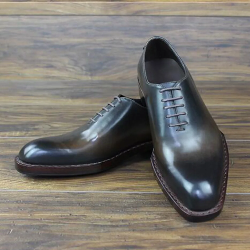 Мужские туфли на шнуровке Sipriks черные оксфорды из импортной кожи деловые под