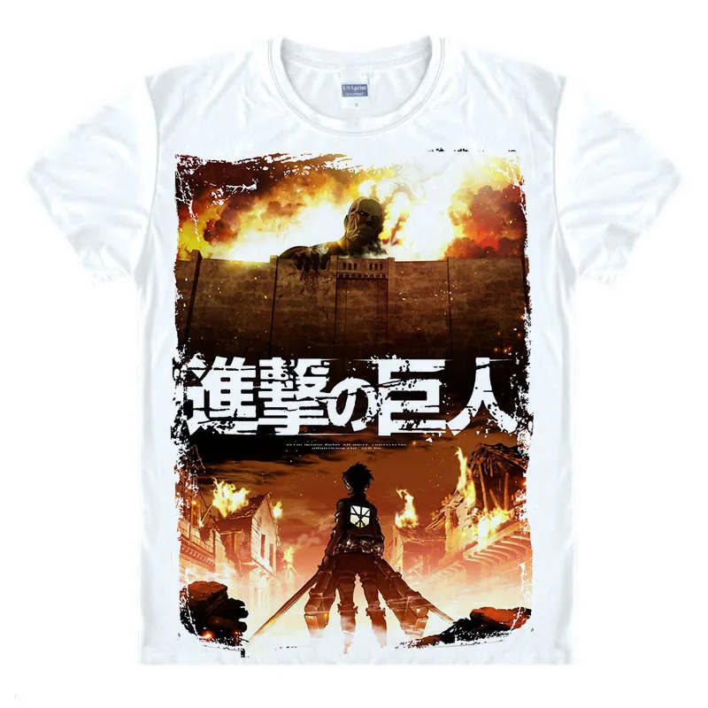 Футболка с японским аниме одежда для скаутинга легиона футболка Shingeki No Kyojin