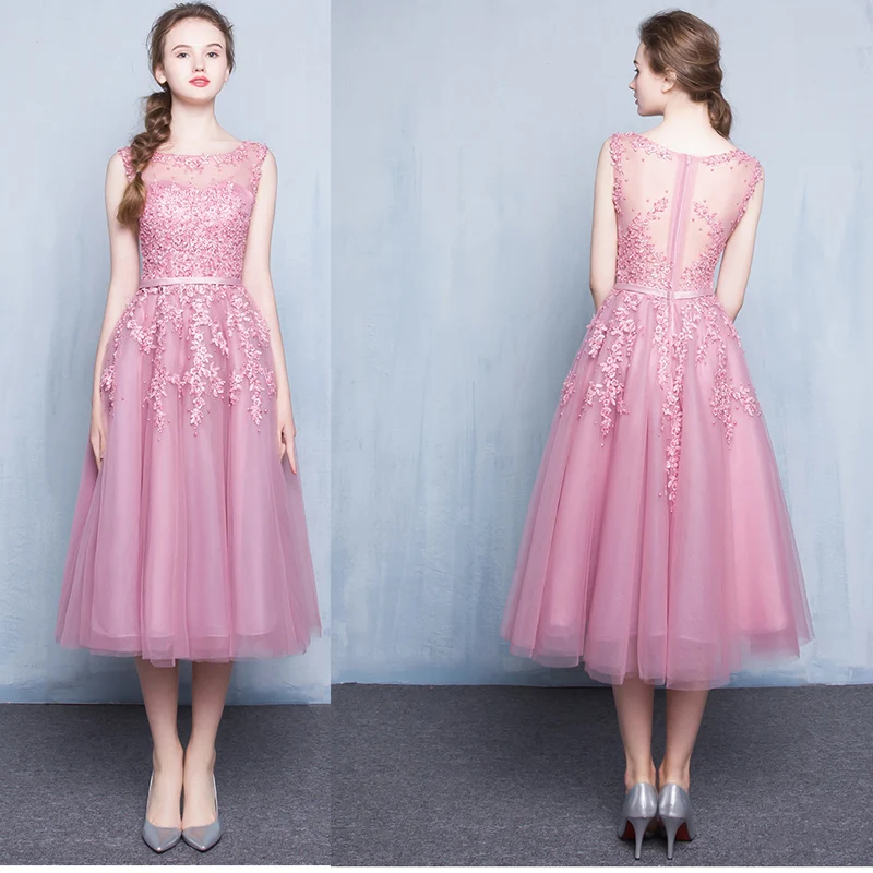 

Affordable Simple pink Knee length Short Summer Bridesmaid dresses,Junior bridesmaid dress,cheap Bridal wedding party dress 9598