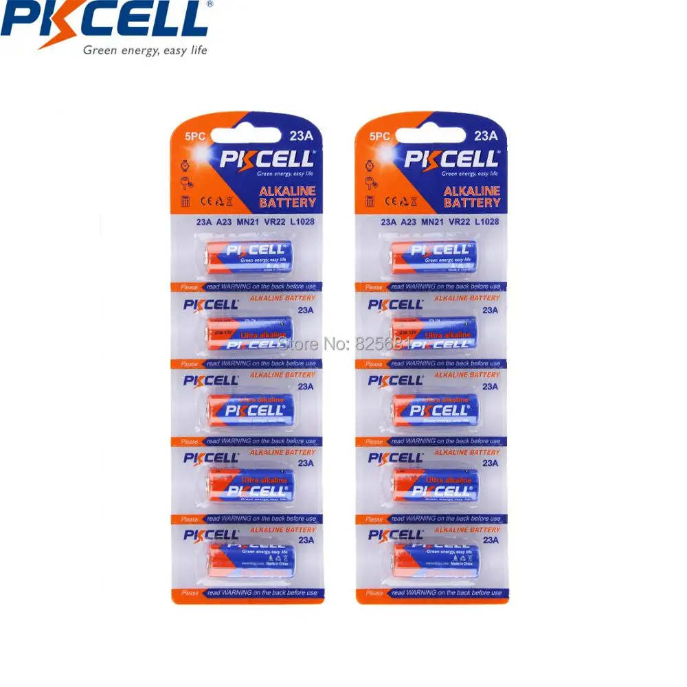 

10PCS 2Cards Pkcell 23A 12v Super Alkaline Dry Battery For Doorbell Alarm Remote Controller Toy