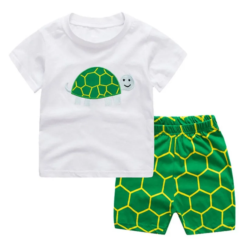 children fashion summer baby boys clothing sets print 2pcs top and pant sport suit clothes girls pyjamas | Детская одежда и обувь