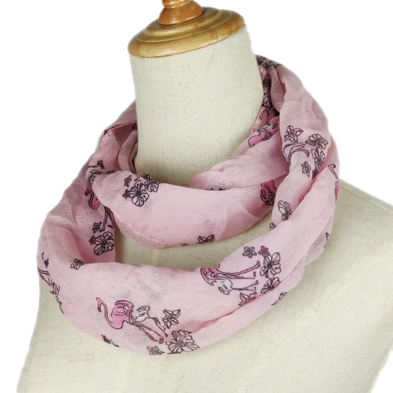 Новые модные женские туфли кольцо шарф с цветочным принтом Bronzing петля шейный