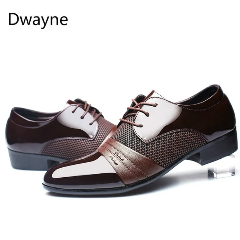 

Mens Shoes Oxford PU Leather Men's Dress Shoes Business Flat Shoes Breathable Men's Banquet Wedding Shoes size 38-48