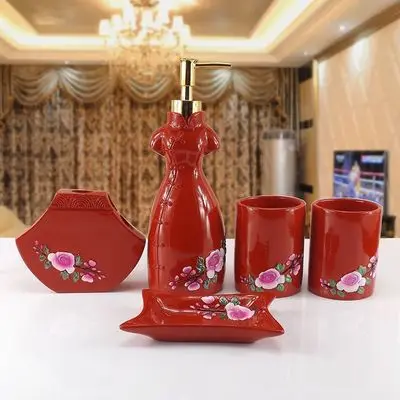 

Resin Five-piece bathroom Continental Toiletries Creative Dental equipment Wash kit