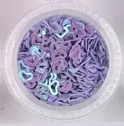 purple as photo 17 цветов 25 г 4 мм полые формы сердца ПВХ свободные блестки набор глиттеров для дизайна ногтей маникюр свадебные конфетти украшения - Цвет: purple as photo