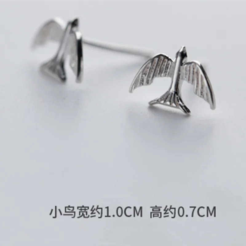 Горячая Продажа Ласточка серьги для женщин милые крошечные Ласточки Серьги