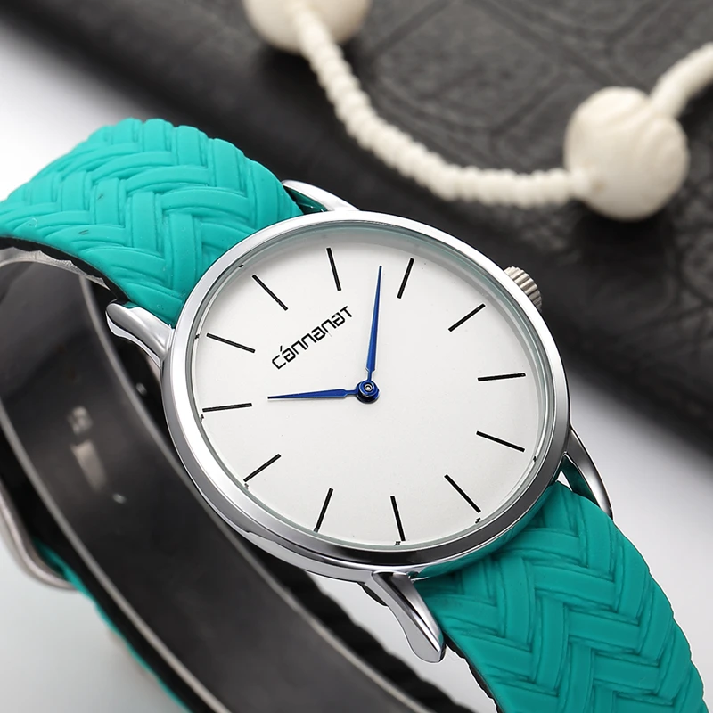 Cannanat Casual Quartz Women Watches Colorful Silicone Bracelet Ladies Watch Simple Analog Wristwatches Orologio Donna Relogios |