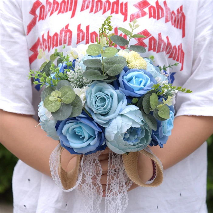 Lovegrace Искусственные цветы розы Пион Шелковый Свадебный букет Homme Mariage вечерние свадебные украшения выпускного вечера аксессуары поставки