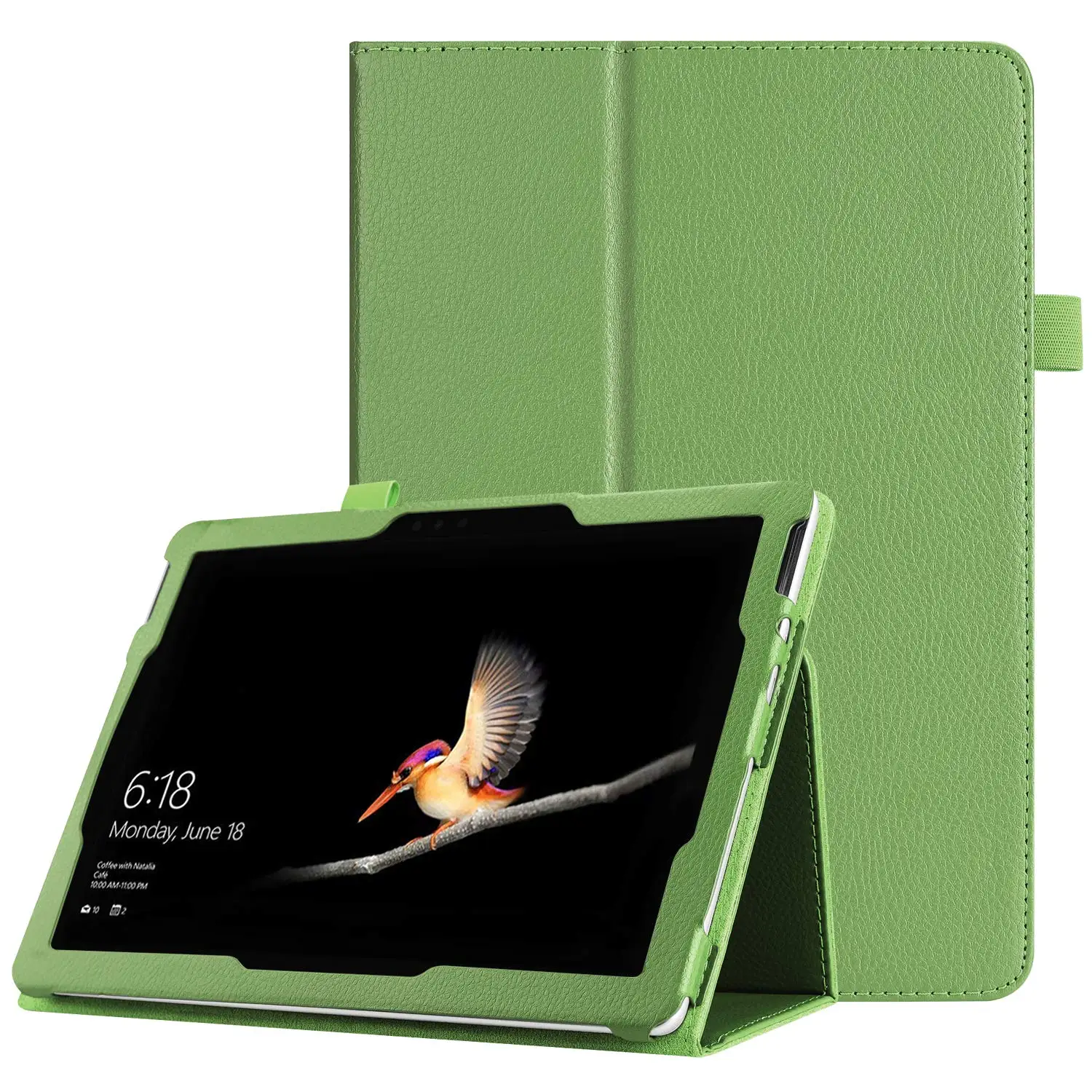 Surface Go Green Совместимый с w/type чехол для клавиатуры для microsoft Surface Go 10 Mult-Angle View Portfolio Cover Fit Surface Go 1" Tablet - Цвет: Surface Go Green