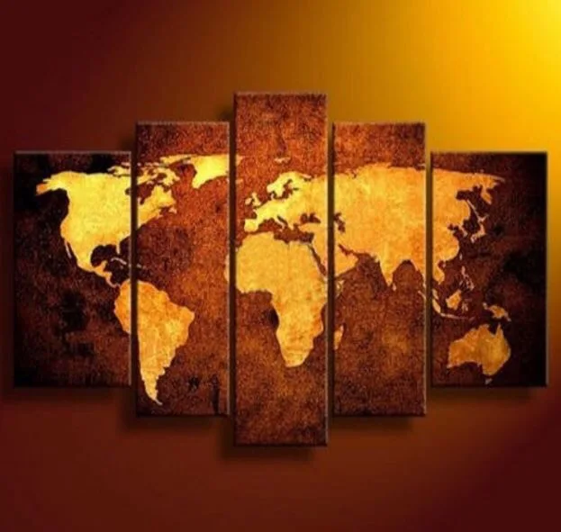 

HD Печать абстрактная карта старого мира Современный домашний декор холст печать живопись Настенная живопись для гостиной Декор Живопись/...