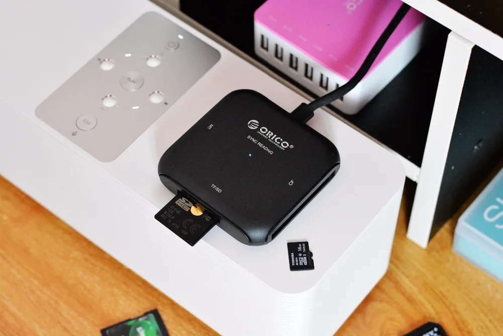 ORICO SD кард-ридер супер скорость USB 3,0 Micro SD TF кард-ридер максимальная поддержка 256 ГБ для компьютера USB 3,0 кард-ридер