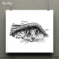 zhuoang cute cat design stamp scrapbook rubber stamp craft clear stamp card seamless stamp