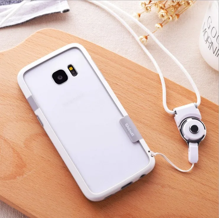 white Для samsung S9 plus двойной цветной бампер Zenus Walnutt Силикон+ PC Рамка для samsung Galaxy Note8 S9 S8 S8plus S7 edge+ ремешок - Цвет: white